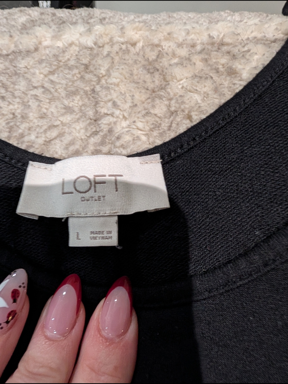 LOFT Black Drawstring Romper - Picture 2 of 3